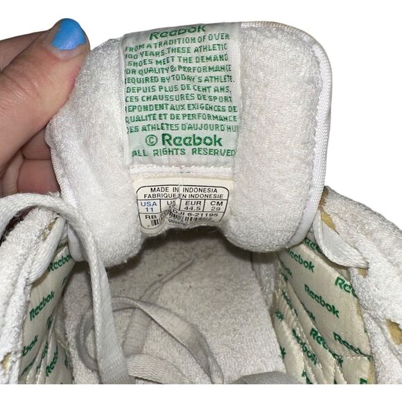 Reebok Club C 85 Chalk White Green Mens 11W Retro 90s Vintage Sneakers - Picture 13 of 16